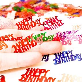img 2 attached to 🎉 Sparkling Birthday Confetti Metallic Foil Table Decorations for Party Delight