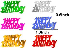 img 3 attached to 🎉 Sparkling Birthday Confetti Metallic Foil Table Decorations for Party Delight