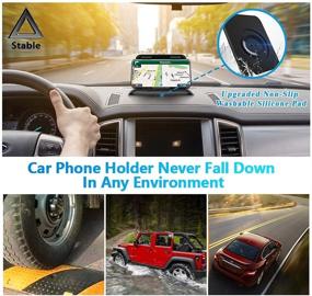 img 3 attached to 📱 Universal Silicone Car Phone Holder: Secure Non-Slip Clip for Dashboard & Desktop - Compatible with iPhone13 and More