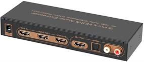 img 4 attached to 3x1 HDMI переключатель с оптическим выходом TOSLINK SPDIF и аудиовыходом RCA L/R - ARC, 4kx2k@30 Гц, полный 3D, 1080P - пульт в комплекте