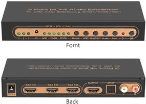 img 2 attached to 3x1 HDMI переключатель с оптическим выходом TOSLINK SPDIF и аудиовыходом RCA L/R - ARC, 4kx2k@30 Гц, полный 3D, 1080P - пульт в комплекте