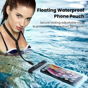 img 3 attached to 📱 RAXFLY Floating Waterproof Phone Case - 3 Pack Universal IPX8 Dry Bag for iPhone/Samsung (7 inch) - Ideal for Beach/Surfing - Black