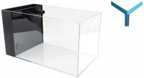 img 1 attached to Lifegard Aquatics Ultra Clear Low Iron Glass Crystal Aquarium with Integrated Side Filter, 45° Beveled Edge, 4.1 Gallons - Transparent