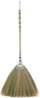 🧹 efficient sn skennova asian broom: versatile indoor and outdoor household sweeper with powerful brush and circle cleaning - thai pattern 3, blue logo