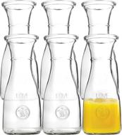 🍷 pack of 6 elegant wine decanter clear glass carafe pitcher - 750ml love themed bottle with a user-friendly narrow neck and classic wide mouth pouring - by kitchen lux logo