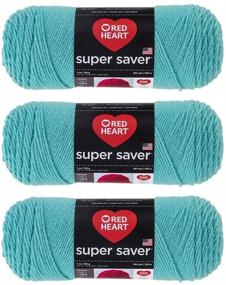 img 1 attached to 💙 Red Heart E300-505 Super Saver Yarn - Aruba Sea