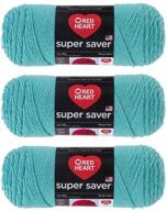 💙 red heart e300-505 super saver yarn - aruba sea logo