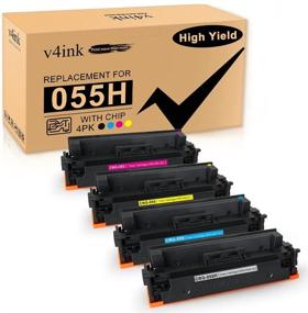 img 4 attached to 🖨️ V4ink Compatible Toner Cartridge with CHIP - High Yield Replacement for Canon 055 055H Toner - Perfect for Canon Color ImageClass MF741Cdw MF743Cdw MF740C MF745Cdw MF746Cdw Printer - Black Cyan Magenta Yellow