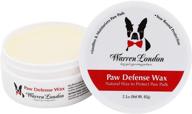 warren london paw defense wax - dog paw balm & soother with vitamin 🐾 e & eucalyptus - protects against cold, hot & rough surfaces - made in the usa logo