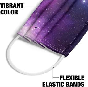 img 2 attached to 🪐 Purple Nebula Unisex Reusable Face Mask