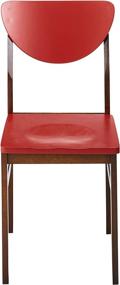 img 2 attached to 🪑 Набор из 4-х стульев для кухни из орехового/красного дерева от Kings Brand Furniture