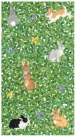 caspari bunnies and boxwood paper guest towel napkins - 30 count - bundle deal logo