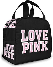 img 4 attached to Stay Stylish and Organized on the Go with Victoria Secret Love Pink Portable Insulated Lunch Bag: Waterproof Tote for Bento Lunches