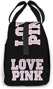 img 2 attached to Stay Stylish and Organized on the Go with Victoria Secret Love Pink Portable Insulated Lunch Bag: Waterproof Tote for Bento Lunches