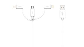 img 1 attached to Универсальный кабель Apple MFI Certified 3-в-1, Lightning/Type C/Micro USB 🔌 для iPhone, iPad, Samsung, Sony Xperia и других устройств - 6FT белый.