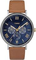 ⌚ enhanced seo: timex southview multifunction leather strap watch - 41mm size logo