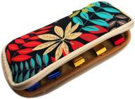 📦 premium multicolor flash drive case: portable carrying case for usb, memory sticks, cables - dusty-proof canvas storage bag with 10 big slots logo