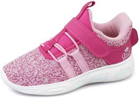 img 4 attached to Comfortable and Breathable Toddler Running Sneakers for Girls - FJWYSANGU Shoes