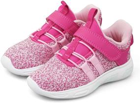 img 2 attached to Comfortable and Breathable Toddler Running Sneakers for Girls - FJWYSANGU Shoes