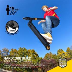 img 3 attached to 🛴 Swagtron ST047 Elite Pro Stunt Scooter - High-performance Freestyle Trick Scooter with ABEC-9 Chrome Bearings and Aluminum-Core 110mm Wheels - Perfect for Advanced Competitions and Riders aged 15+ - Max Weight 260 LB - Yellow