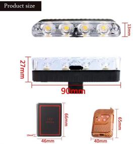 img 3 attached to 🚨 LED Emergency Strobe Lights Bars DIBMS 8x 4 LED Amber 8 in 1 Sync Surface Mount Grill Light Flash Warning Lights For Car Truck SUV Pickup DRL Ambulance Police Lights with Wireless Remote Control - High Visibility Emergency Lighting Solution