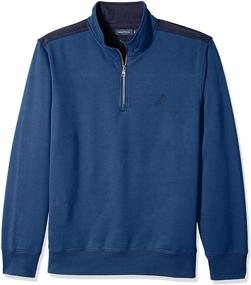 img 2 attached to 👕 Nautica Men's 1/4 Zip Pieced Fleece Sweatshirt: Stylish Comfort for Every Season