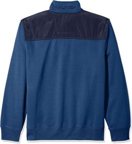 img 1 attached to 👕 Nautica Men's 1/4 Zip Pieced Fleece Sweatshirt: Stylish Comfort for Every Season
