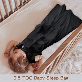 img 2 attached to 👶 Pro Goleem Baby Cotton Sleep-Sack: 12-18 Months, Sleeveless Toddler Sleeping Bag, 0.5 TOG, Black