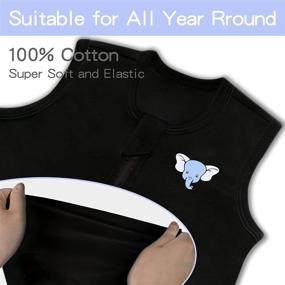 img 1 attached to 👶 Pro Goleem Baby Cotton Sleep-Sack: 12-18 Months, Sleeveless Toddler Sleeping Bag, 0.5 TOG, Black