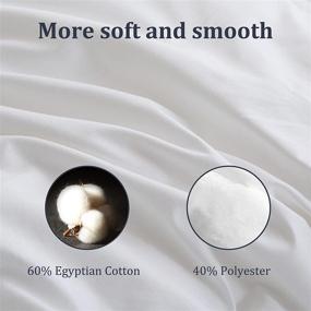 img 2 attached to 🛏️ Luxurious Ousidan White Goose Down Comforter King Size - Premium Duvet Insert with Egyptian Cotton Cover and Corner Tabs - Warm and Fluffy 106x90 Inches