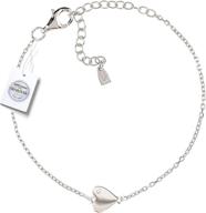 vivid&amp;keith women's sterling silver jewelry, 18k plated swarovski zirconia charm bracelet with adjustable fit... logo