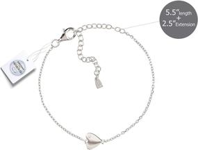 img 2 attached to Vivid&amp;Keith Women's Sterling Silver Jewelry, 18K Plated Swarovski Zirconia Charm Bracelet with Adjustable Fit...