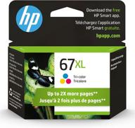 high-yield ink cartridge hp 67xl tri-color for hp deskjet 1255, 2700, 4100 series, hp envy 6000, 6400 series | instant ink eligible | 3ym58an логотип