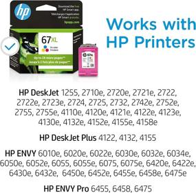 img 3 attached to High-yield Ink Cartridge HP 67XL Tri-color for HP DeskJet 1255, 2700, 4100 Series, HP ENVY 6000, 6400 Series | Instant Ink Eligible | 3YM58AN