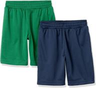 optimized search: amazon essentials boys' performance mesh basketball shorts logo