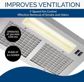 img 2 attached to Silver Broan Aluminum Power Pack Insert: Kitchen Stove Exhaust Fan & Light Combo, 8.0 Sones, 250 CFM