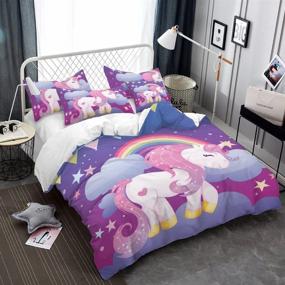 img 3 attached to Enhance Kids' Home Store with Jessy Home Unicorn Comforter - Ultimate Protection and Comfort Guaranteed!