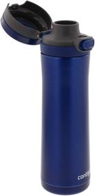 img 2 attached to 🥶 Contigo 20oz Glacier Stainless Steel Water Bottle - Midnight Blue, 18-Hour Cold Retention