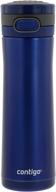 🥶 contigo 20oz glacier stainless steel water bottle - midnight blue, 18-hour cold retention logo