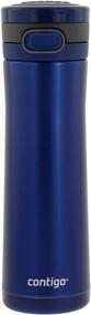 img 3 attached to 🥶 Contigo 20oz Glacier Stainless Steel Water Bottle - Midnight Blue, 18-Hour Cold Retention