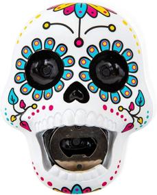 img 2 attached to BigMouth Inc. Sugar Skull Bottle Opener - Quirky 🍾 Wall Mounted Opener, Unique Bar Accessory - Perfect Gift Idea!