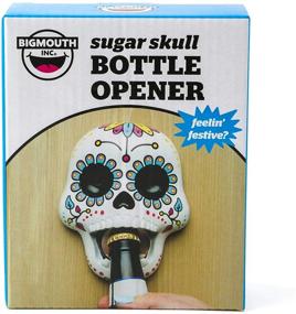 img 1 attached to BigMouth Inc. Sugar Skull Bottle Opener - Quirky 🍾 Wall Mounted Opener, Unique Bar Accessory - Perfect Gift Idea!