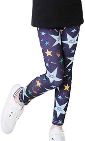 img 3 attached to Vibrant Rainbow Striped Patterns: Girls' Stretch Leggings – Trendy and Durable Clothing