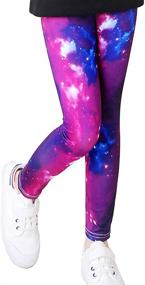 img 2 attached to Vibrant Rainbow Striped Patterns: Girls' Stretch Leggings – Trendy and Durable Clothing