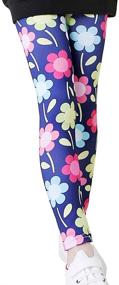 img 1 attached to Vibrant Rainbow Striped Patterns: Girls' Stretch Leggings – Trendy and Durable Clothing