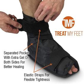 img 1 attached to 🦶 Foot and Ankle Pain Relief Hot/Cold Gel Wrap - Efficiently Relieve Aches and Pains in Foot and Ankle with Compression Gel Ankle Ice Pack Wrap - Heating or Cooling, Targets Full Ankle and Foot - Large