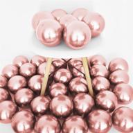 🎈 premium quality 50 pcs 5 inch metallic rose gold balloons for elegant baby bridal shower rose gold birthday wedding party decorations logo