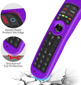 img 1 attached to Silicone Case For LG AN-MR21GA / AN-MR21GC Remote Control [Shockproof] Anti-Slip Protective Cover For LG Magic Remote 2021 Case Sleeve Holder Protector Skin (Purple)