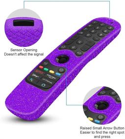 img 2 attached to Silicone Case For LG AN-MR21GA / AN-MR21GC Remote Control [Shockproof] Anti-Slip Protective Cover For LG Magic Remote 2021 Case Sleeve Holder Protector Skin (Purple)