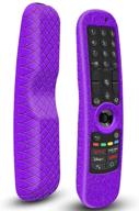 silicone case for lg an-mr21ga / an-mr21gc remote control [shockproof] anti-slip protective cover for lg magic remote 2021 case sleeve holder protector skin (purple) logo